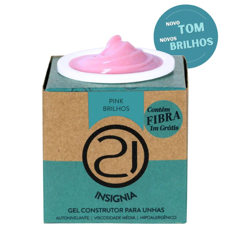 Gel Insignia  Pink Brilhos