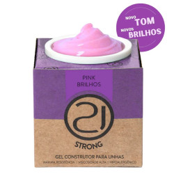 Gel Strong Pink Brilhos